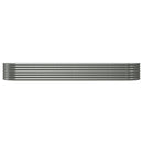 plantekasse 296x80x36 cm galvaniseret stål grå