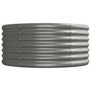 plantekasse 296x80x36 cm galvaniseret stål grå