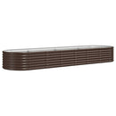 plantekasse 296x80x36 cm galvaniseret stål brun