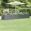 plantekasse 296x80x36 cm galvaniseret stål antracitgrå