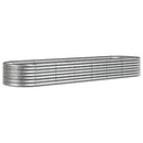 plantekasse 296x80x36 cm galvaniseret stål sølvfarvet