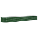 plantekasse 368x80x36 cm galvaniseret stål grøn