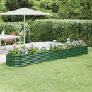 plantekasse 368x80x36 cm galvaniseret stål grøn