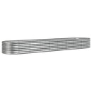 plantekasse 368x80x36 cm galvaniseret stål sølvfarvet