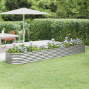plantekasse 368x80x36 cm galvaniseret stål sølvfarvet