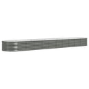 plantekasse 440x80x36 cm galvaniseret stål grå