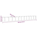 plantekrukke 440x80x36 cm galvaniseret stål brun