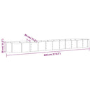 plantekrukke 440x80x36 cm galvaniseret stål sølvfarvet