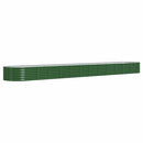plantekasse 512x80x36 cm galvaniseret stål grøn