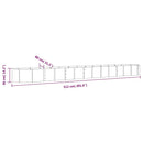 plantekasse 512x80x36 cm galvaniseret stål grøn