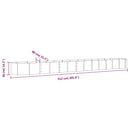 plantekasse 512x80x36 cm galvaniseret stål grå