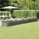 plantekasse 512x80x36 cm galvaniseret stål grå
