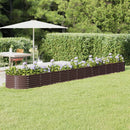 plantekasse 512x80x36 cm galvaniseret stål brun