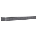 plantekasse 512x80x36 cm galvaniseret stål antracitgrå