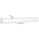 plantekasse 512x80x36 cm galvaniseret stål antracitgrå