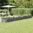 plantekasse 512x80x36 cm galvaniseret stål antracitgrå