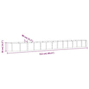 plantekrukke 512x80x36 cm galvaniseret stål sølvfarvet