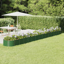 plantekasse 620x80x36 cm galvaniseret stål grøn