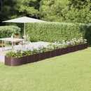 plantekasse 620x80x36 cm galvaniseret stål brun