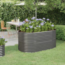 plantekasse 152x80x68 cm galvaniseret stål grå