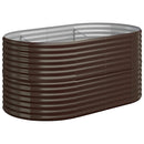 plantekasse 152x80x68 cm galvaniseret stål brun