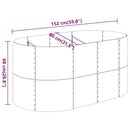 plantekasse 152x80x68 cm galvaniseret stål brun