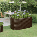 plantekasse 152x80x68 cm galvaniseret stål brun