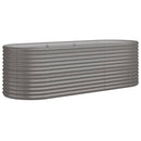plantekasse 224x80x68 cm galvaniseret stål grå
