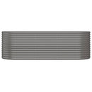 plantekasse 224x80x68 cm galvaniseret stål grå