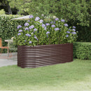plantekasse 224x80x68 cm galvaniseret stål brun