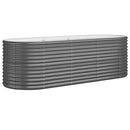 plantekasse 224x80x68 cm galvaniseret stål antracitgrå