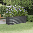 plantekasse 224x80x68 cm galvaniseret stål antracitgrå
