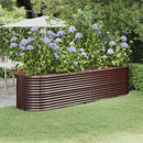 plantekasse 296x80x68 cm galvaniseret stål brun