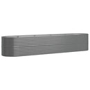 plantekasse 368x80x68 cm galvaniseret stål grå
