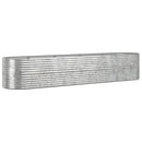 plantekasse 368x80x68 cm galvaniseret stål sølvfarvet