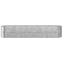 plantekasse 368x80x68 cm galvaniseret stål sølvfarvet