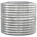 plantekasse 368x80x68 cm galvaniseret stål sølvfarvet
