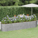 plantekasse 368x80x68 cm galvaniseret stål sølvfarvet