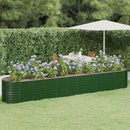 plantekasse 440x80x68 cm galvaniseret stål grøn