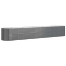 plantekasse 440x80x68 cm galvaniseret stål antracitgrå