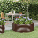 plantekasse 100x100x36 cm galvaniseret stål brun