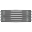 plantekasse 175x100x36 cm galvaniseret stål grå