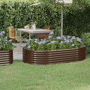 plantekasse 175x100x36 cm galvaniseret stål brun