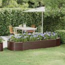 plantekasse 249x100x36 cm galvaniseret stål brun