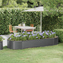 plantekasse 249x100x36 cm galvaniseret stål antracitgrå
