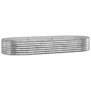 plantekasse 249x100x36 cm galvaniseret stål sølvfarvet