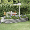 plantekasse 249x100x36 cm galvaniseret stål sølvfarvet