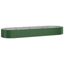 plantekasse 322x100x36 cm galvaniseret stål grøn