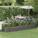 plantekasse 322x100x36 cm galvaniseret stål grå