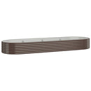 plantekasse 322x100x36 cm galvaniseret stål brun